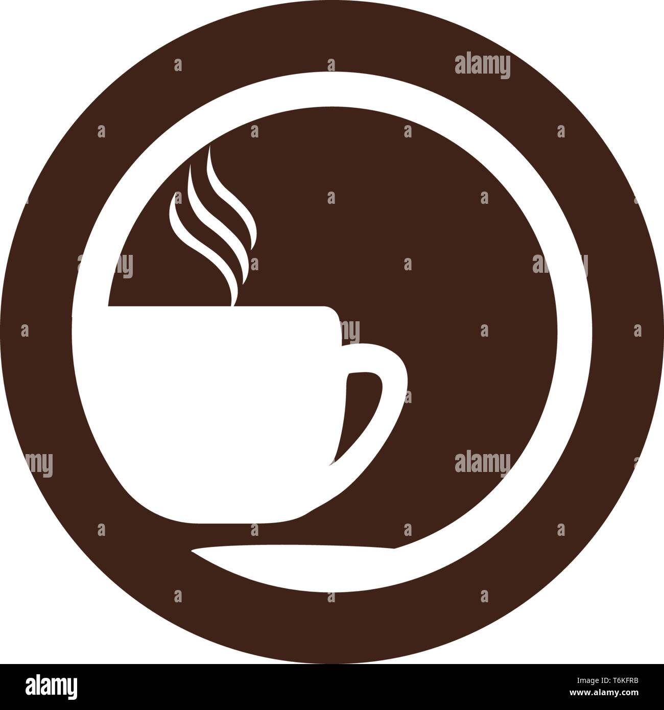 Logo Icône vecteur café Modèle de conception Illustration de Vecteur