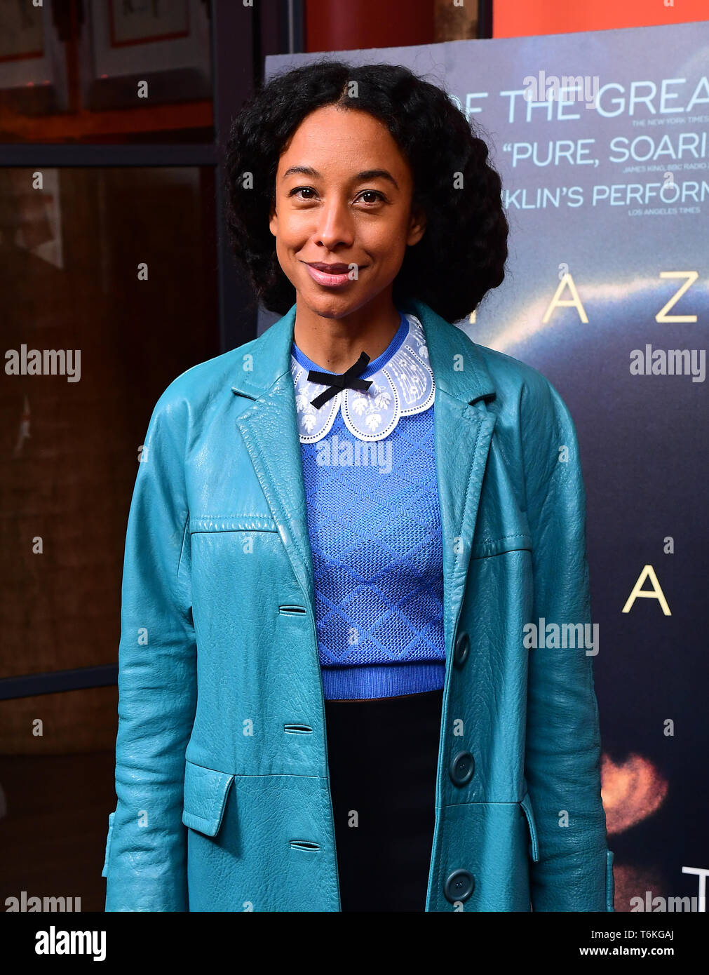 Corinne Bailey Rae assistant à la projection de l'Aretha Franklin film Amazing Grace, à Ham Yard Hotel, Londres. Banque D'Images