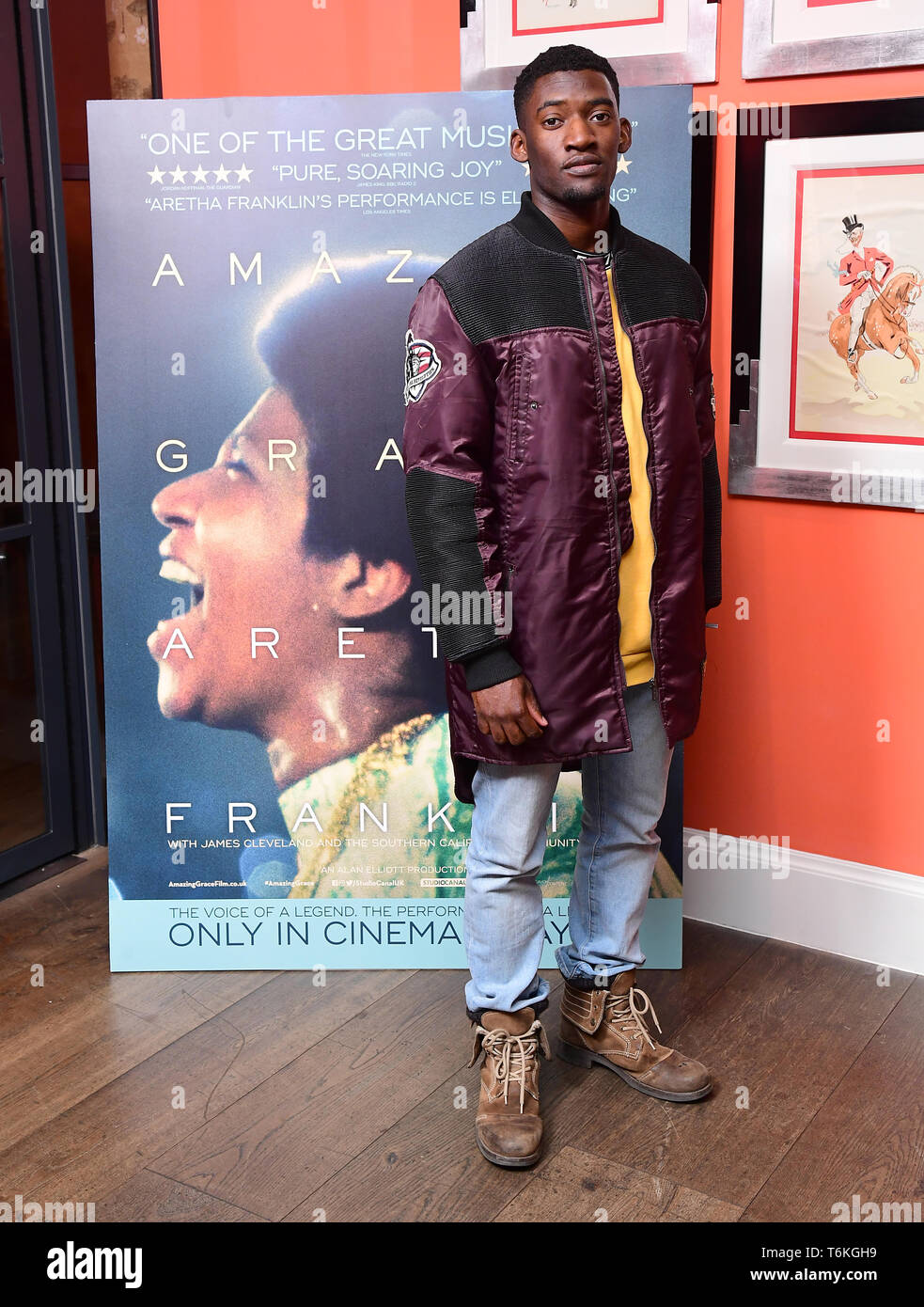 Malachie Kirby assistant à la projection de l'Aretha Franklin film Amazing Grace, à Ham Yard Hotel, Londres. Banque D'Images