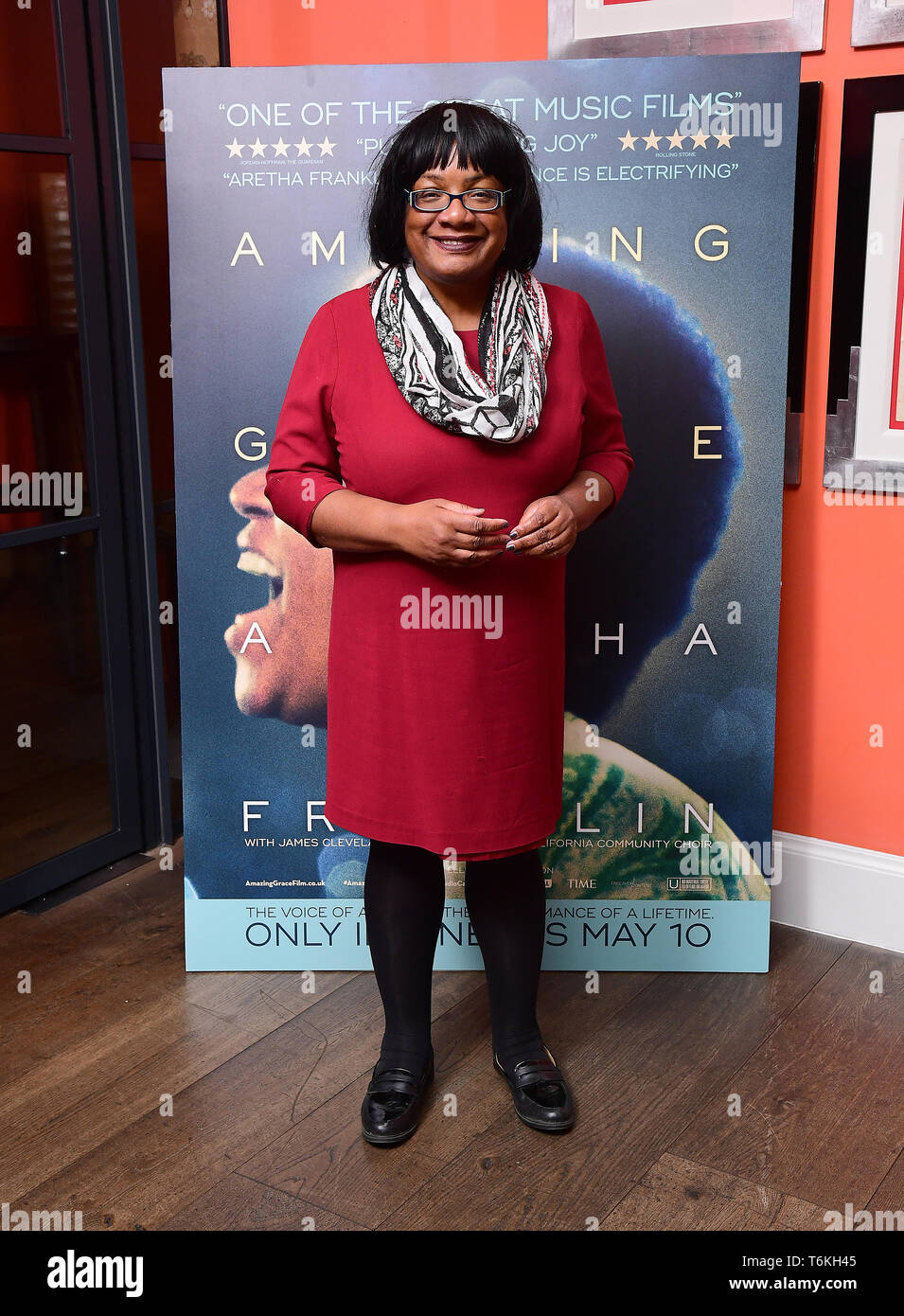 Diana Abbott assistant à la projection de l'Aretha Franklin film Amazing Grace, à Ham Yard Hotel, Londres. Banque D'Images