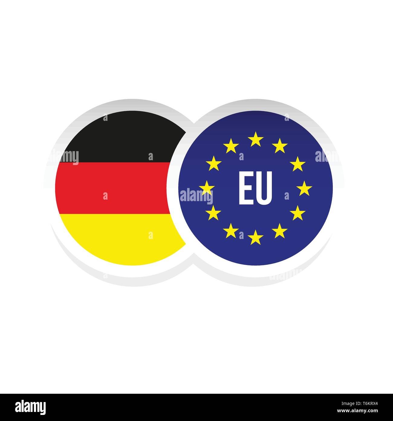 Insigne de l'Union européenne Allemagne Illustration de Vecteur