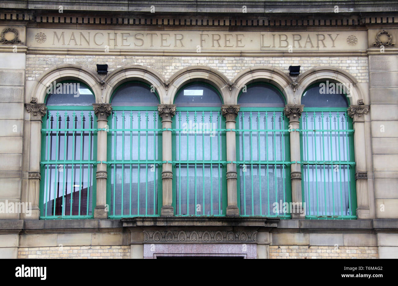 Bâtiment de la bibliothèque libre de Manchester à Cheetham Hill Banque D'Images