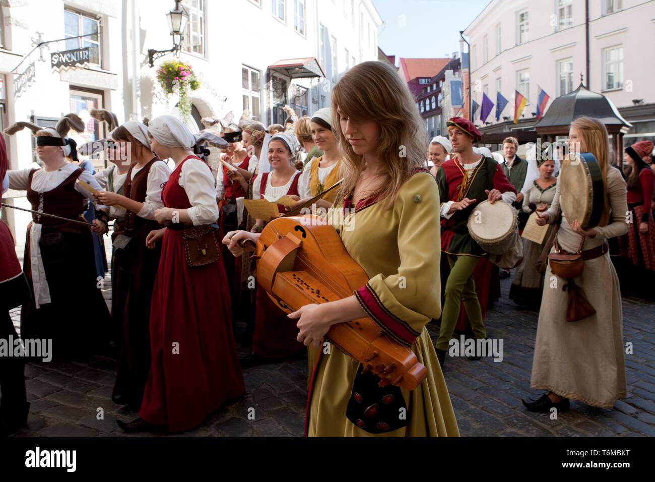 Olde Hansa Fête médiévale à Tallinn Banque D'Images