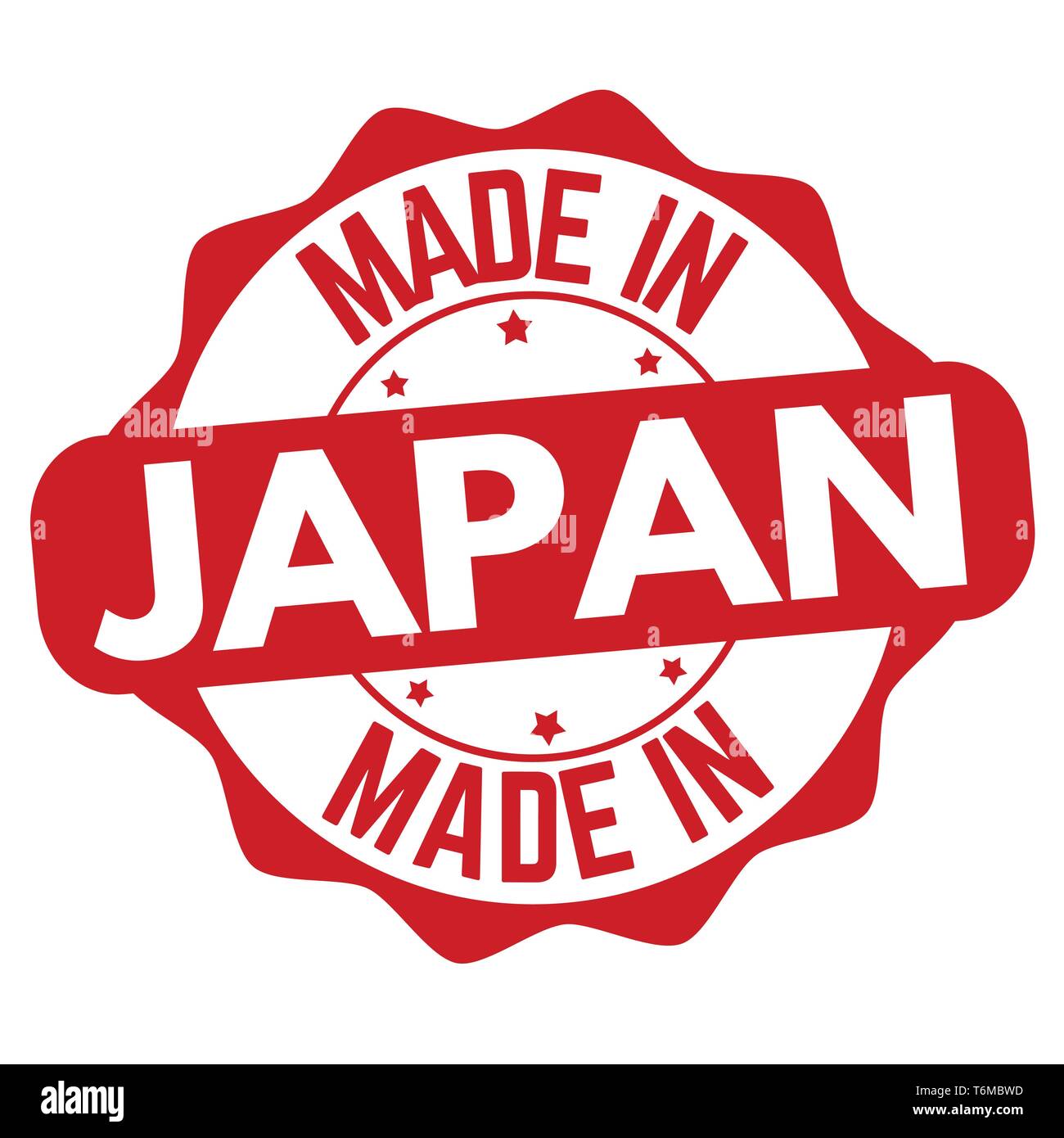 Fabriqué au Japon signer ou apposer sur fond blanc, vector illustration Illustration de Vecteur