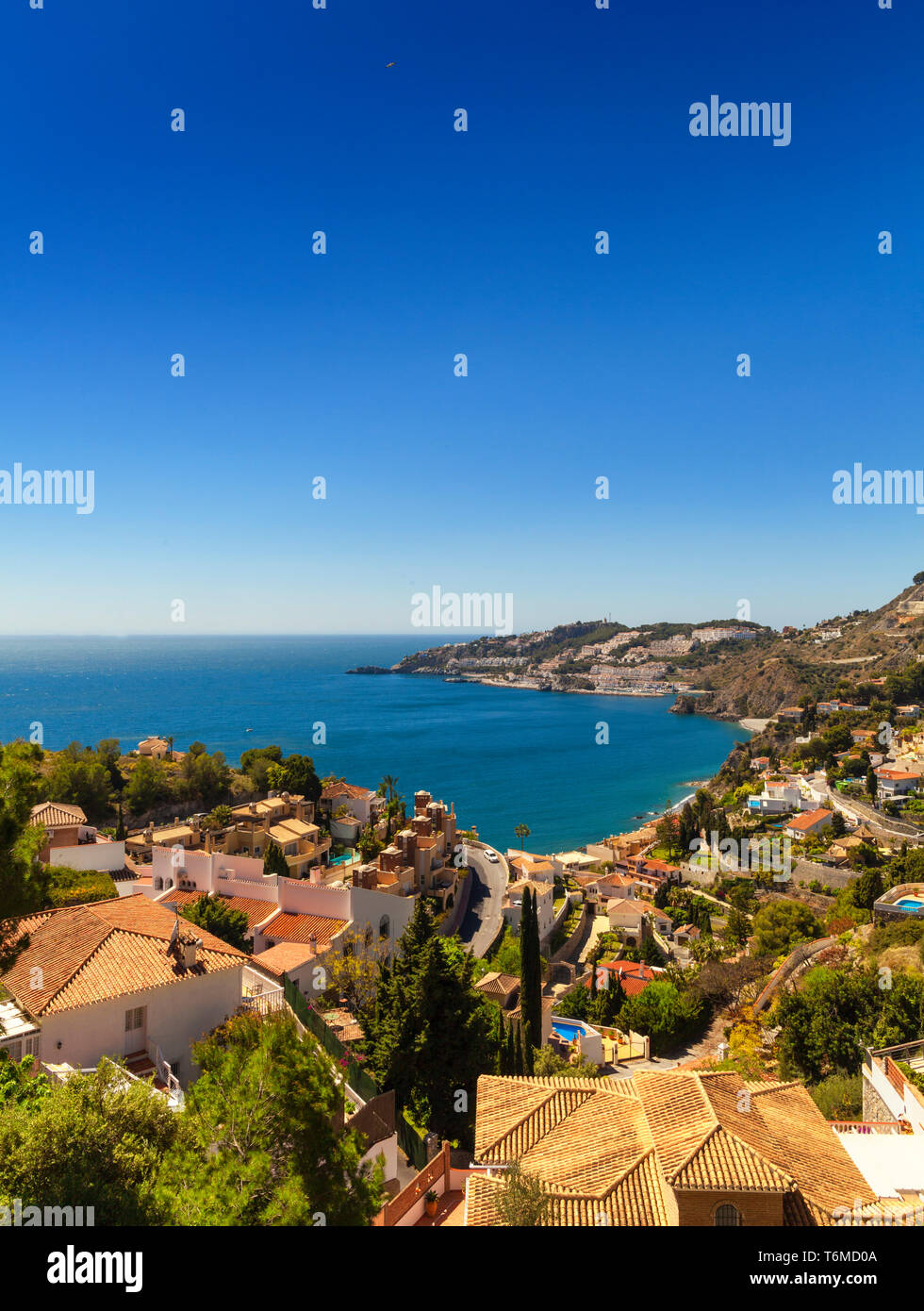 Punte de la Mona, à l'ouest d'Almuñécar, Costa Tropicana, Province de Grenade, Espagne Banque D'Images