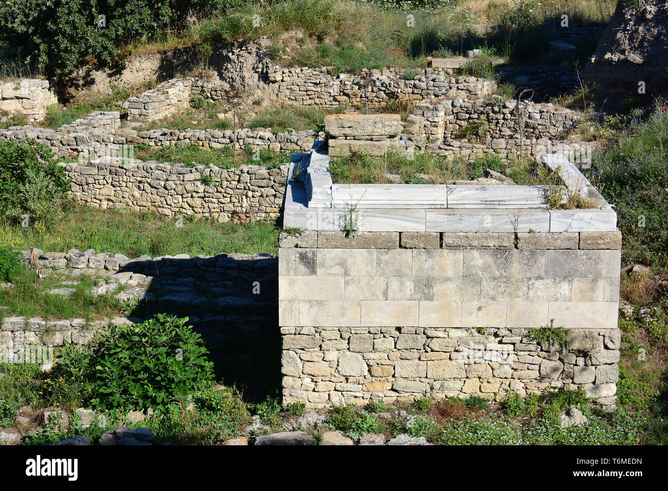 Ruines de Troy, Turquie Banque D'Images