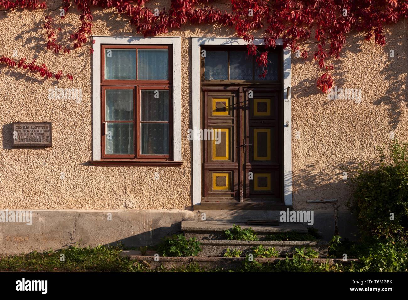 L'entrée de la maison musée de Jaan Lattik Banque D'Images