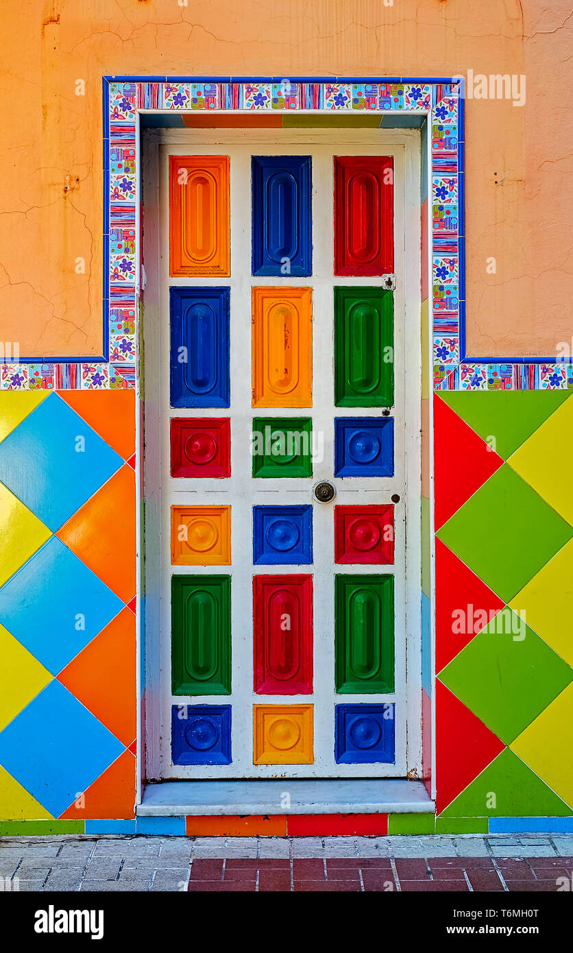 Porte multicolore Banque D'Images