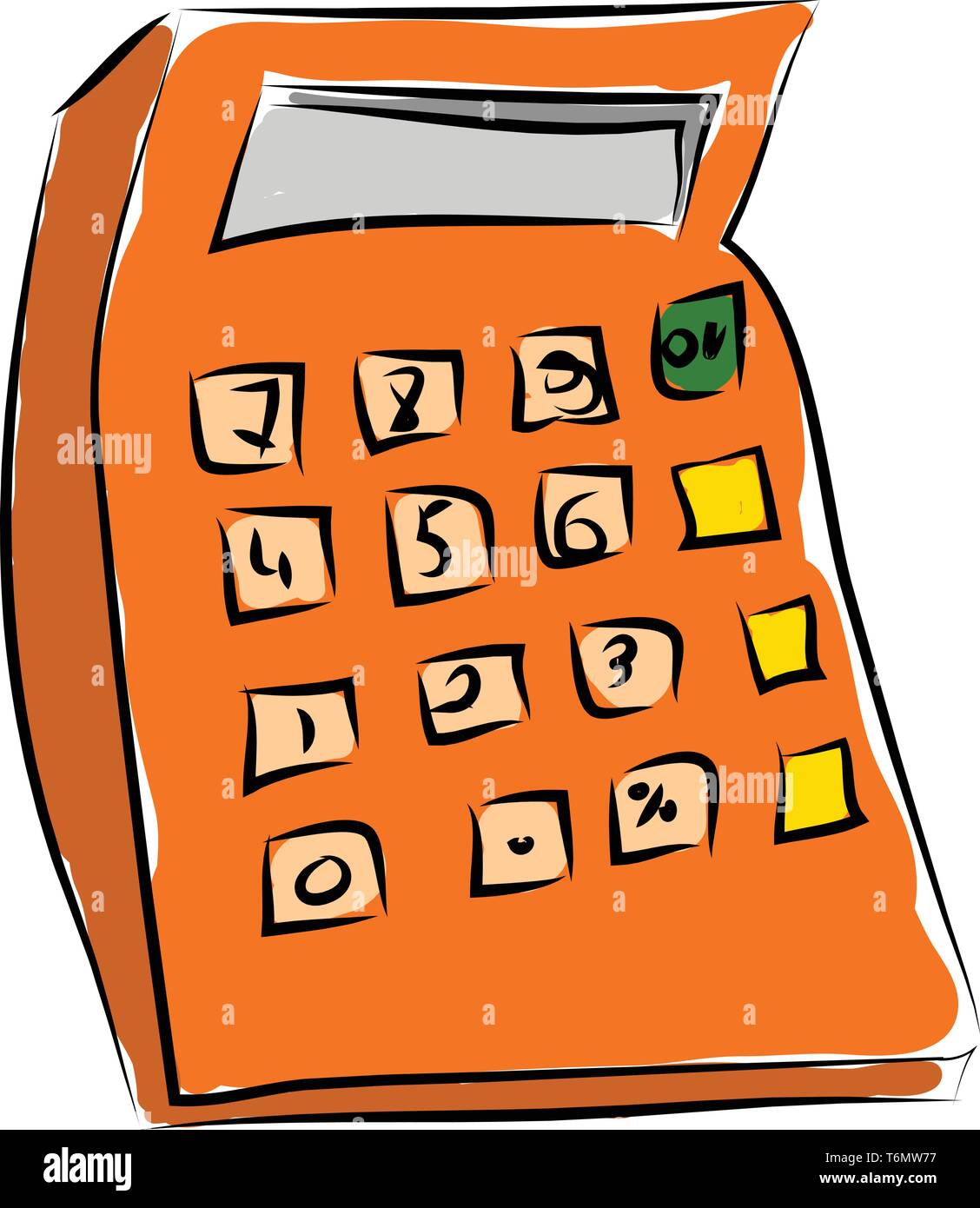 Calculatrice Orange vector illustration Illustration de Vecteur