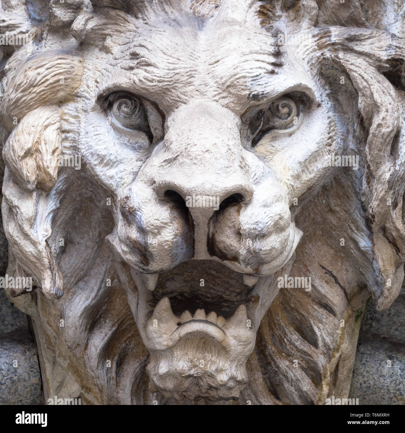 Lion-Shaped la tête du démon Banque D'Images