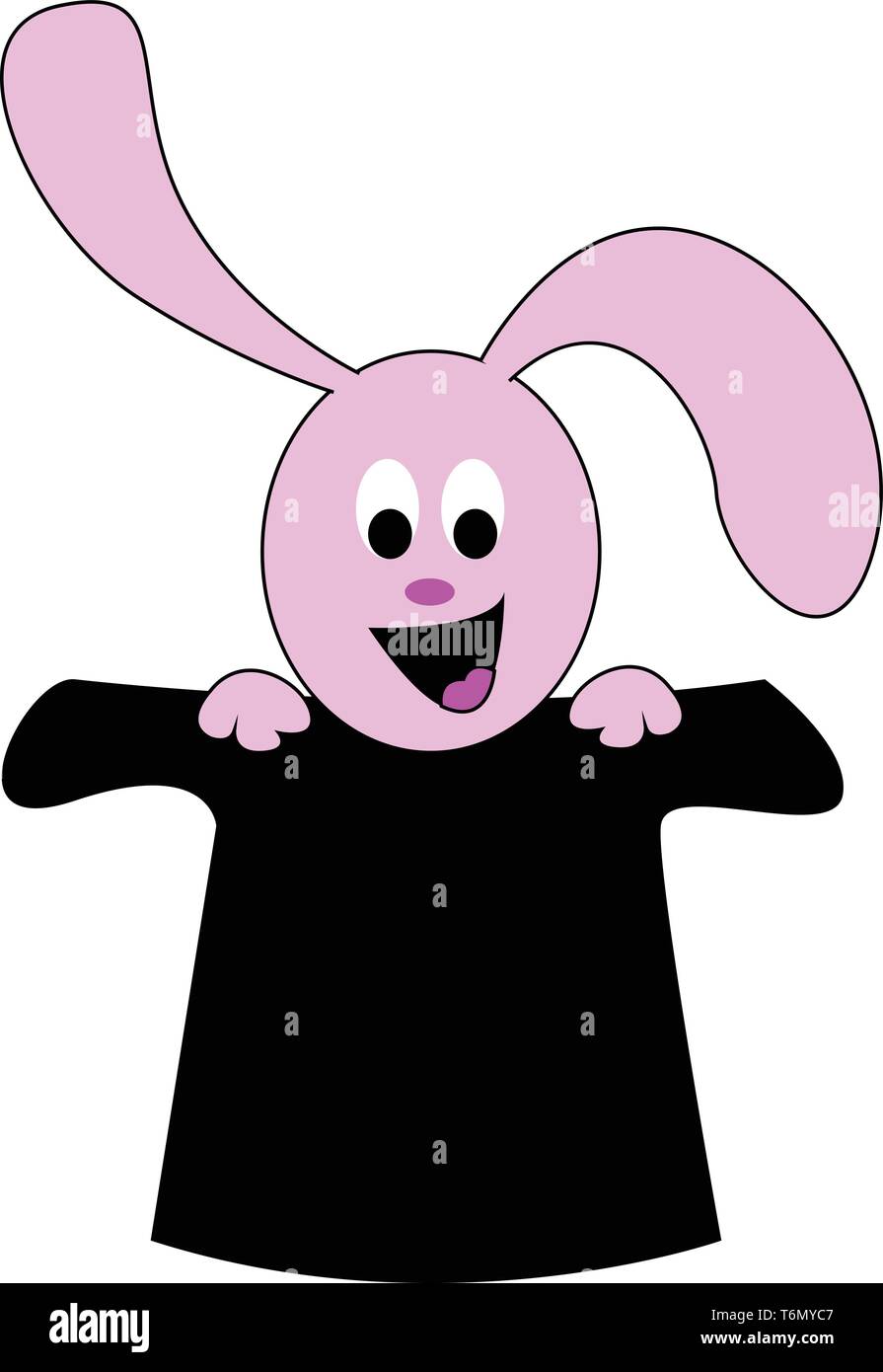 Lapin dans hat illustration vecteur sur fond blanc Illustration de Vecteur
