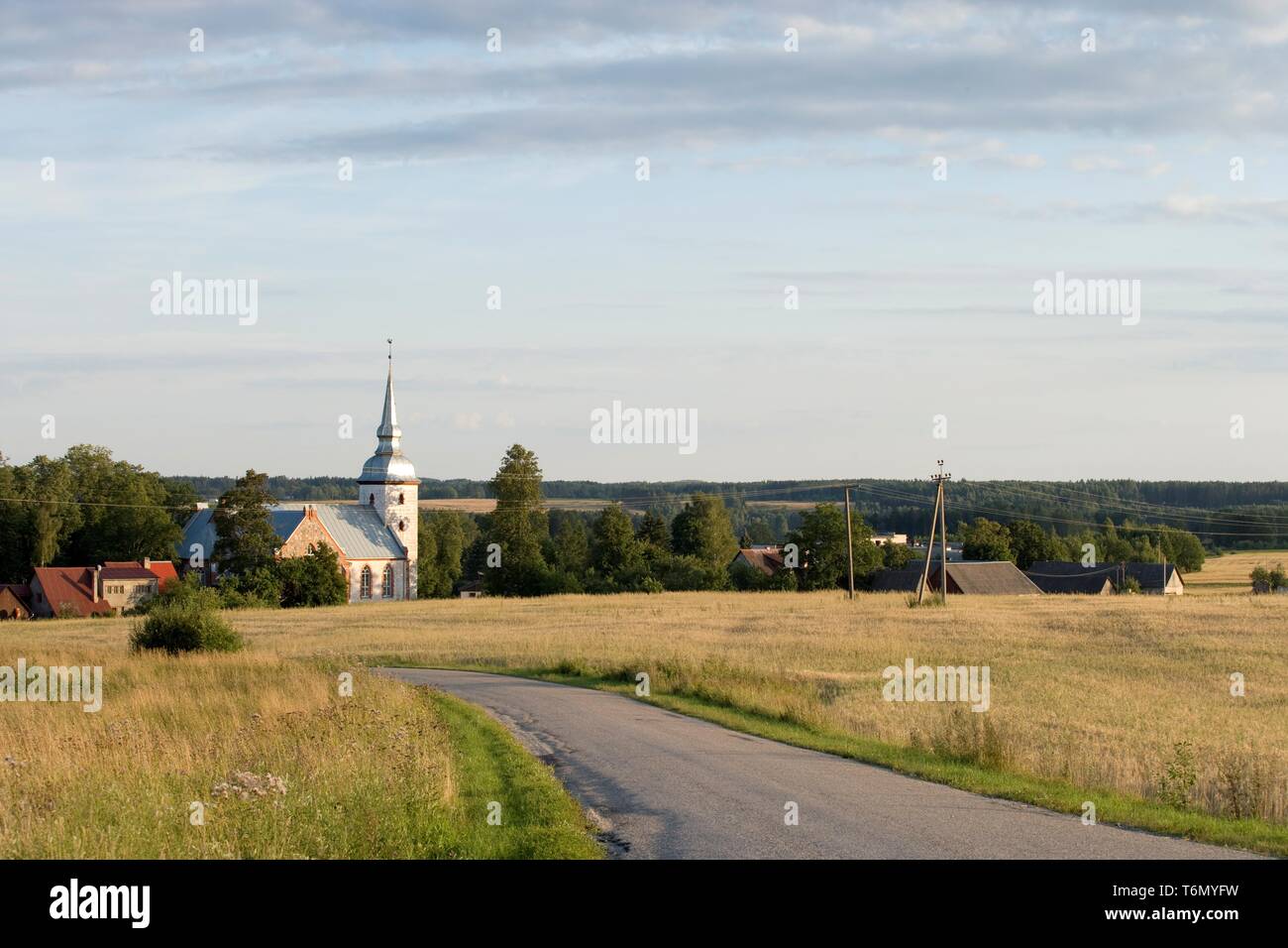 Le Sud de l'Estonie, l'Église Vastseliina Banque D'Images