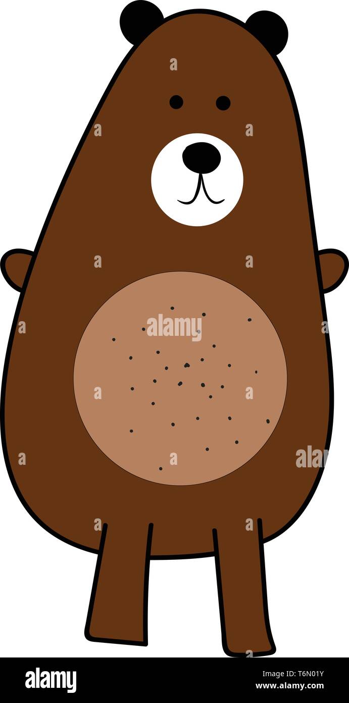 Un croquis d'un gros ours brun seul). vector illustration ou dessin couleur Illustration de Vecteur Un croquis d'un gros ours brun seul). vector illustration ou dessin couleur Illustration de Vecteur