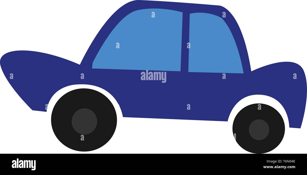 Une berline couleur bleu type de voiture avec des lunettes bleu et noir dessin couleur vecteur pneus ou de l'illustration Illustration de Vecteur