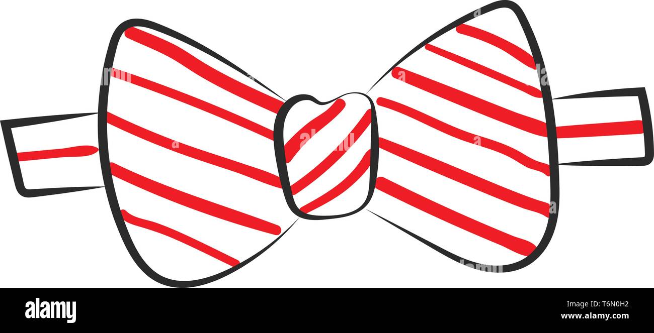 Costume mignon d'un arc à rayures rouges et blanches vector dessin en couleur ou de l'illustration Illustration de Vecteur