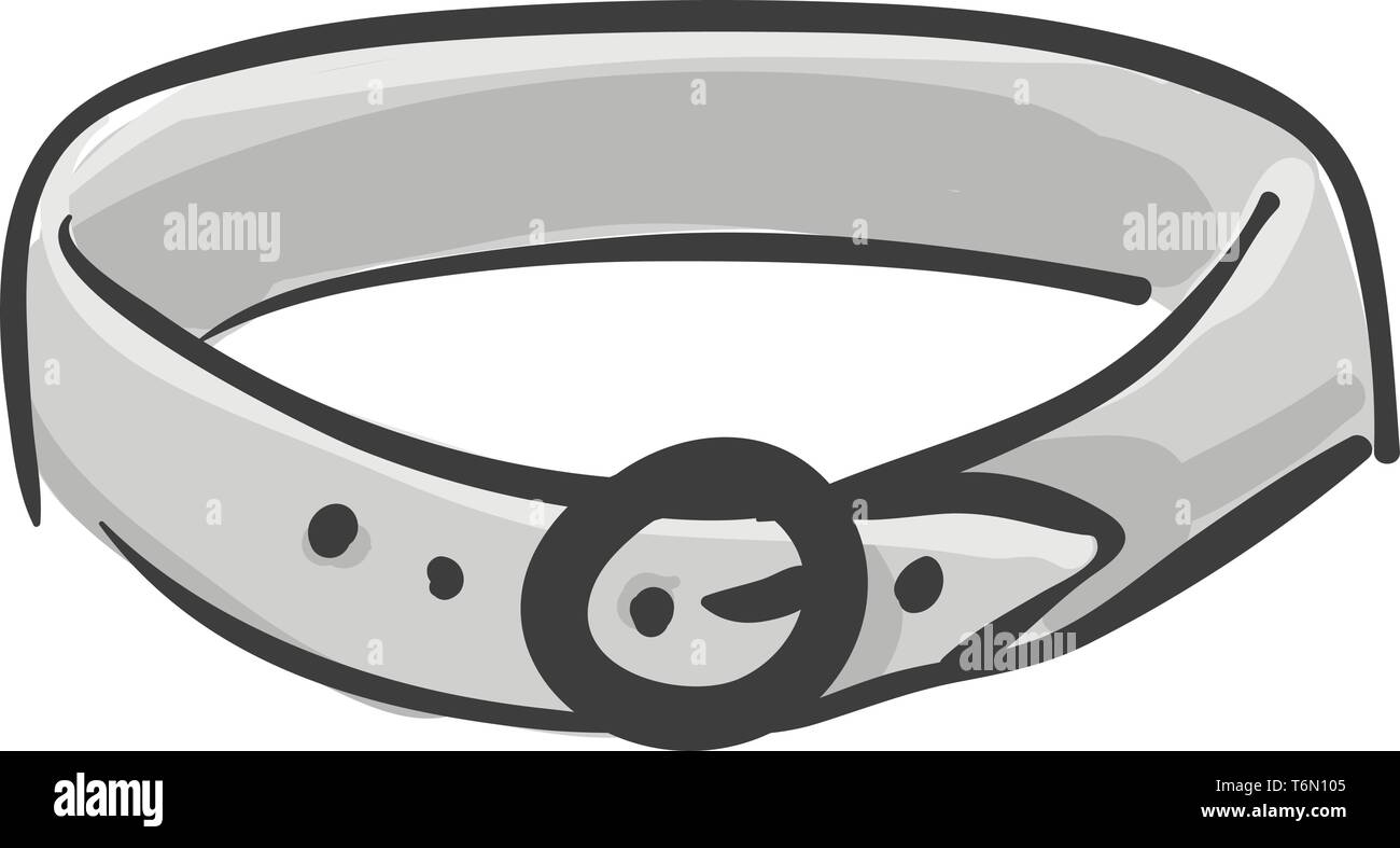 Une ceinture grise avec une boucle et quatre trous de couleur ou de dessin  vectoriel illustration Image Vectorielle Stock - Alamy