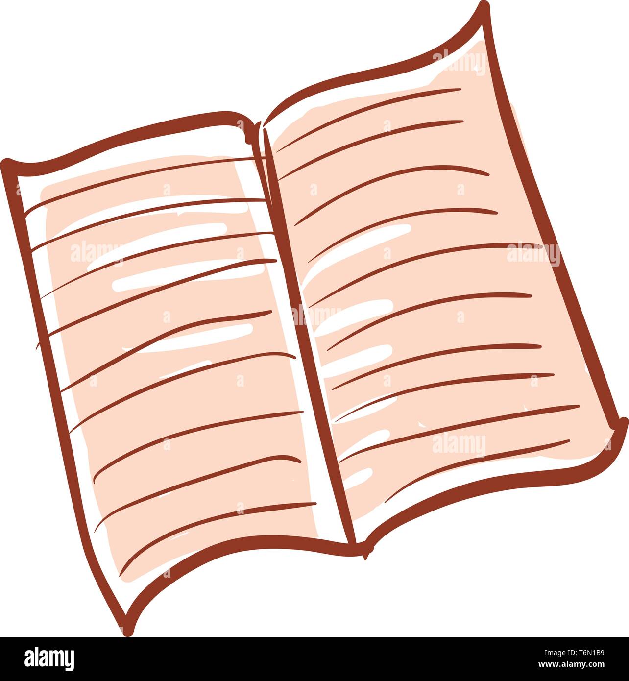 Croquis et dessin au crayon de couleur d'un ordinateur portable de couleur marron avec quelques lignes vierges de couleur ou de dessin vectoriel illustration Illustration de Vecteur