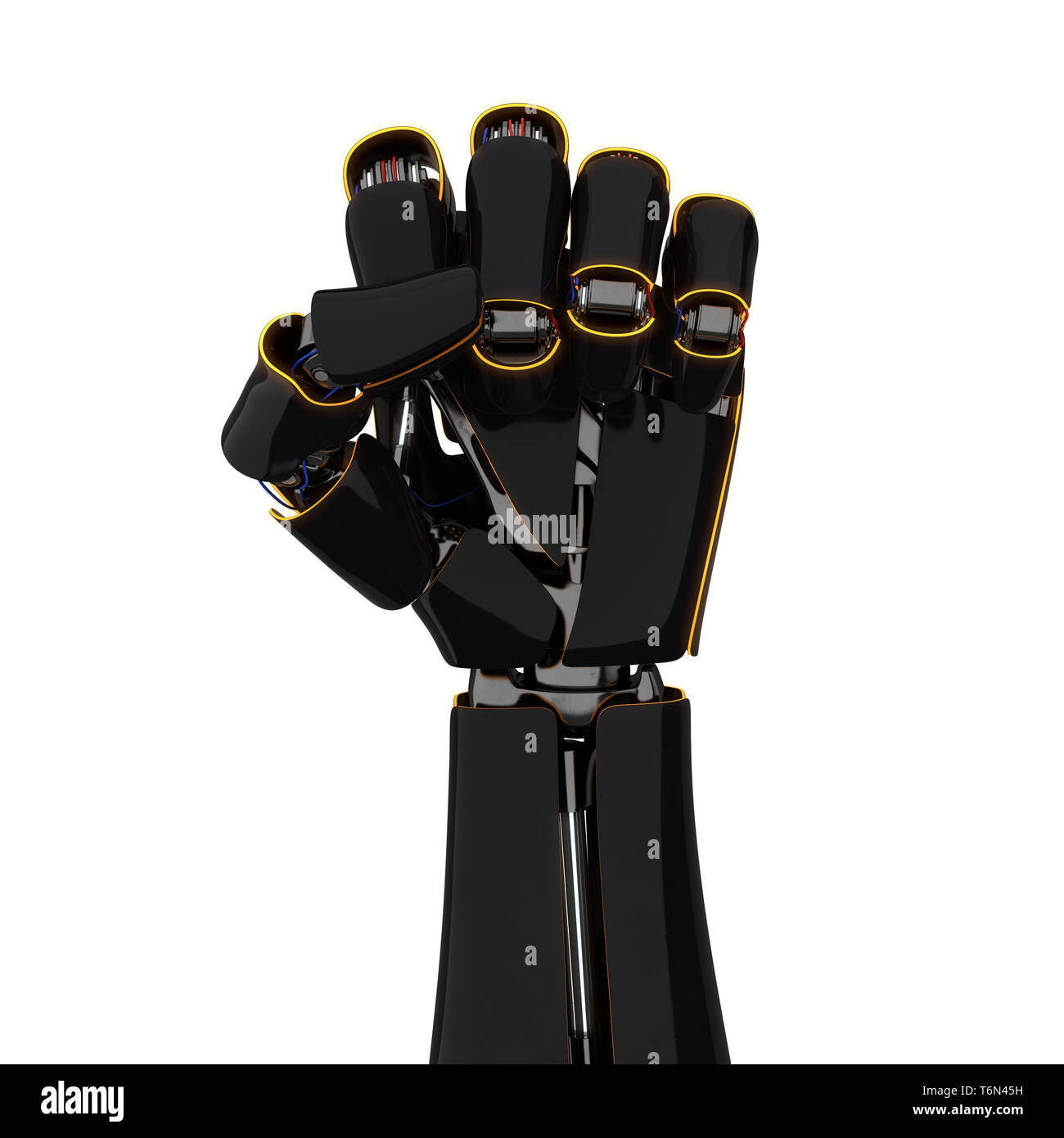 Main robotisée rendu 3D Banque D'Images