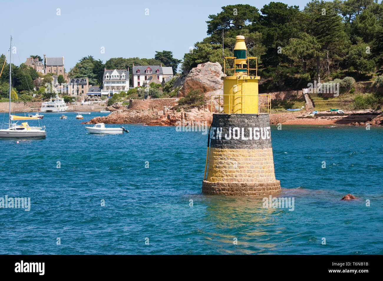 Port de l'île de Bréhat en Bretagne, France Banque D'Images