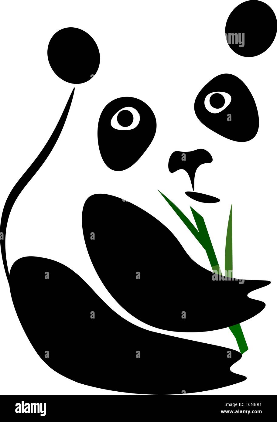 Un logo de panda mangeant un bambou vert stick vector dessin en couleur ou de l'illustration Illustration de Vecteur Un logo de panda mangeant un bambou vert stick vector dessin en couleur ou de l'illustration Illustration de Vecteur