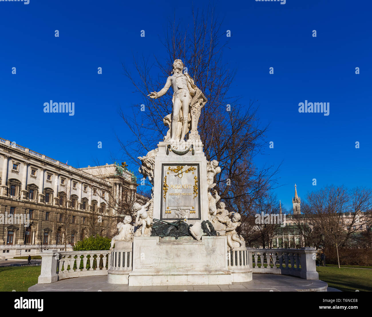 Statue de Mozart à Vienne, Autriche Banque D'Images