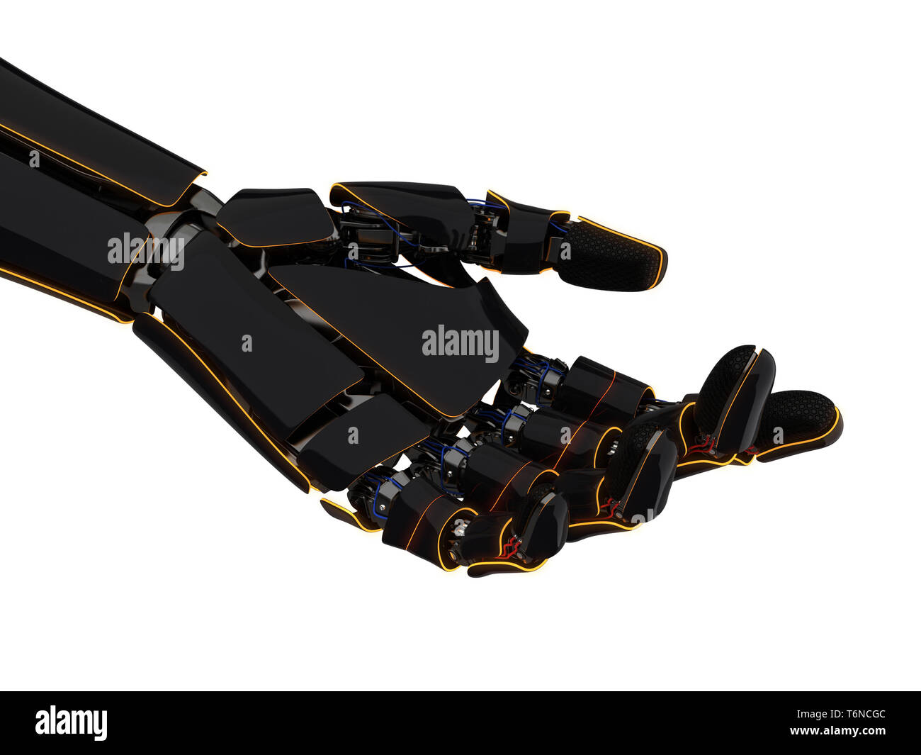 Main robotisée rendu 3D Banque D'Images