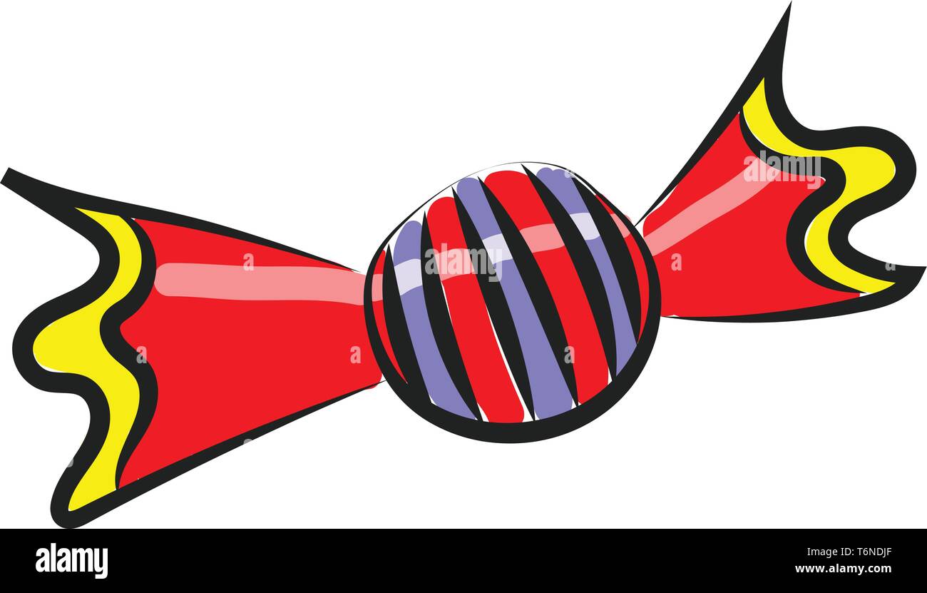 Croquis du bonbon bonbons colorés tous les temps kid's favorite vector dessin en couleur ou de l'illustration Illustration de Vecteur