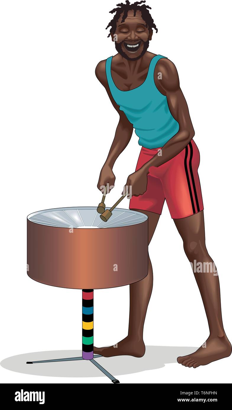 Batteur jamaïcain Vector Illustration Illustration de Vecteur