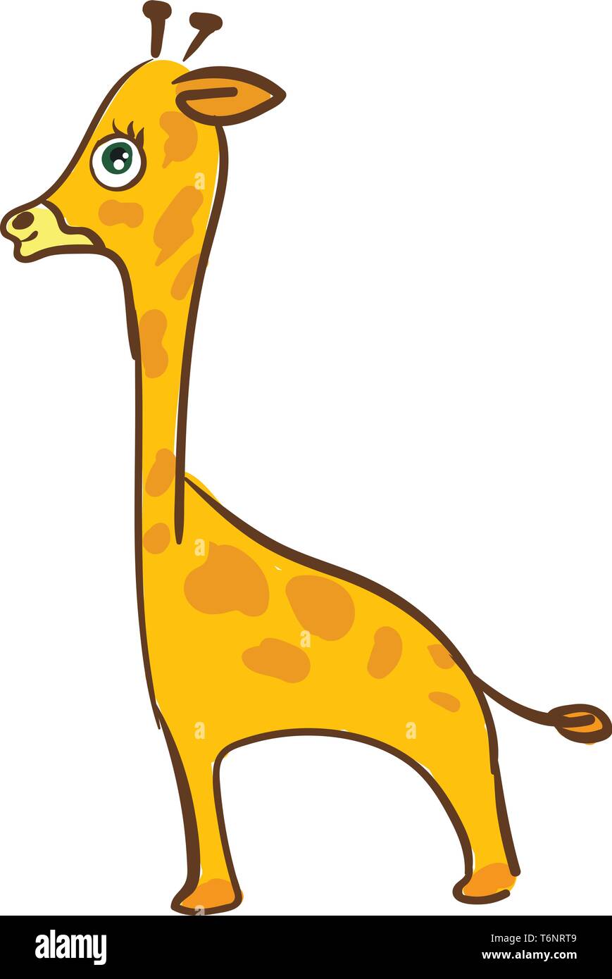 Funny Cartoon Happy Girafe De Couleur Brune Avec Deux Cornes Brun Situe Sur Fond Blanc Isole Vu Du Cote Vector Dessin En Couleur Image Vectorielle Stock Alamy Funny Cartoon Happy Girafe De Couleur Brune Avec Deux Cornes Brun Situe Sur Fond Blanc Isole Vu Du Cote Vector Dessin En Couleur Image Vectorielle Stock Alamy