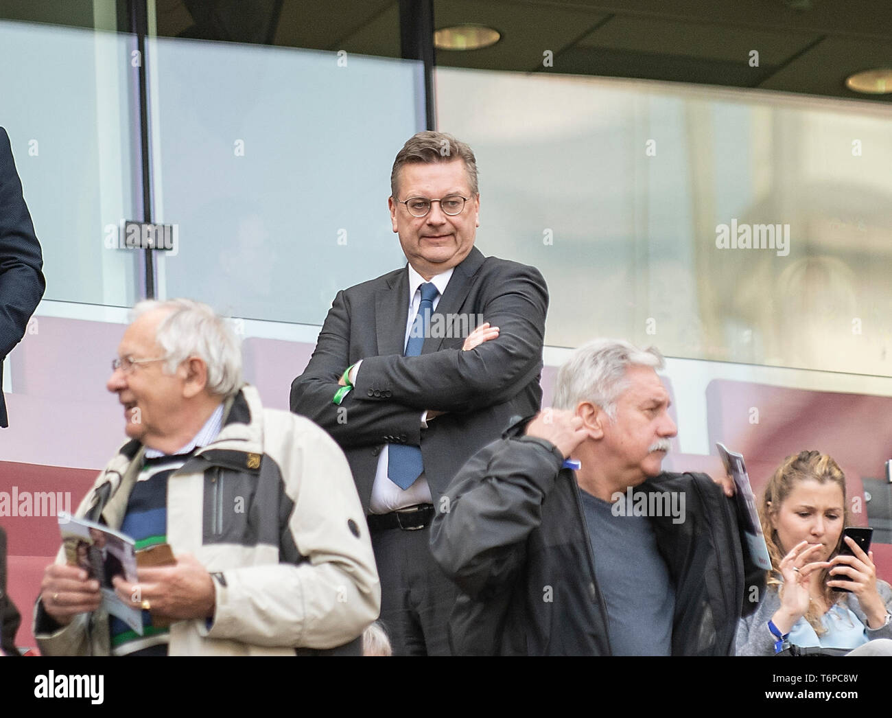 Ancien président Reinhard GRINDEL DFB sur la tribune, DFB Football finale de la coupe d'Europe de 2019, VfL Wolfsburg (WOB) - Fribourg (FR), le 01.05.2019 dans Koeln / Allemagne. Dans le monde d'utilisation | Banque D'Images