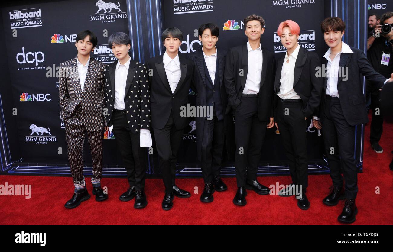 Las Vegas, NV, USA. 1er mai 2019. Mr de BTS aux arrivées pour 2019 Billboard Music Awards - Arrivals, MGM Grand Garden Arena de Las Vegas, NV, le 1 mai 2019. Credit : Elizabeth Goodenough/Everett Collection/Alamy Live News Banque D'Images