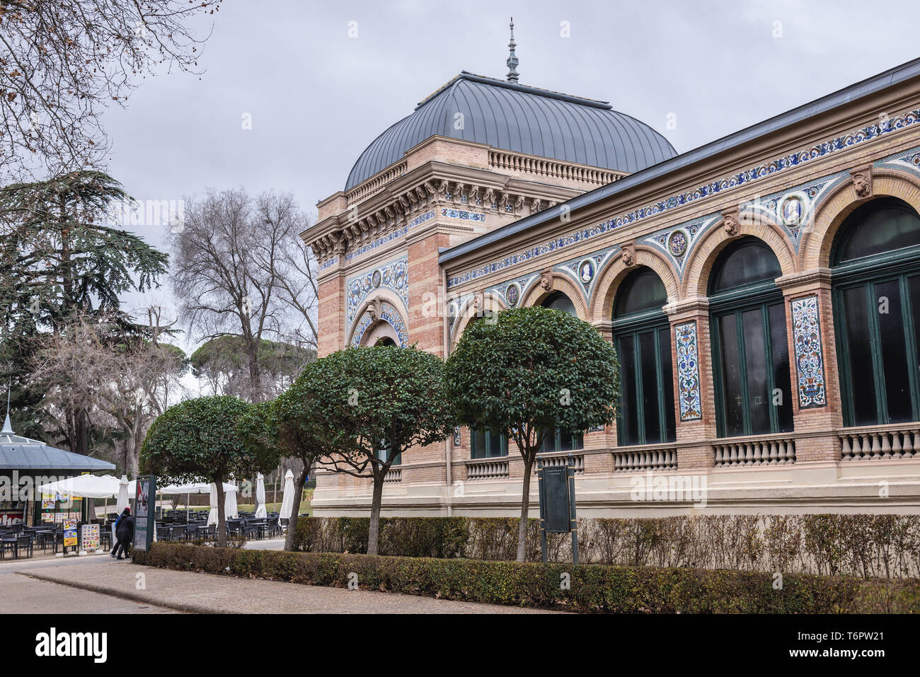 Velazquez Palace salle d'exposition de Parque del Buen Retiro - Parc du Retiro à Madrid, Espagne Banque D'Images