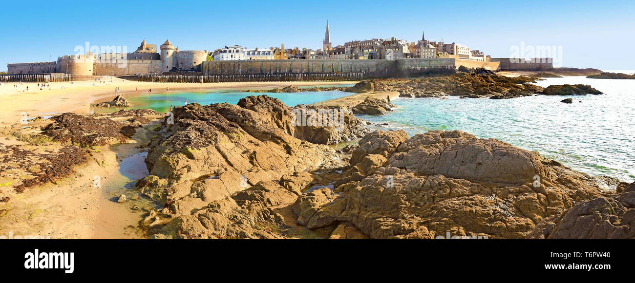 Saint-Malo, le Fort National. Bretagne.France. Banque D'Images