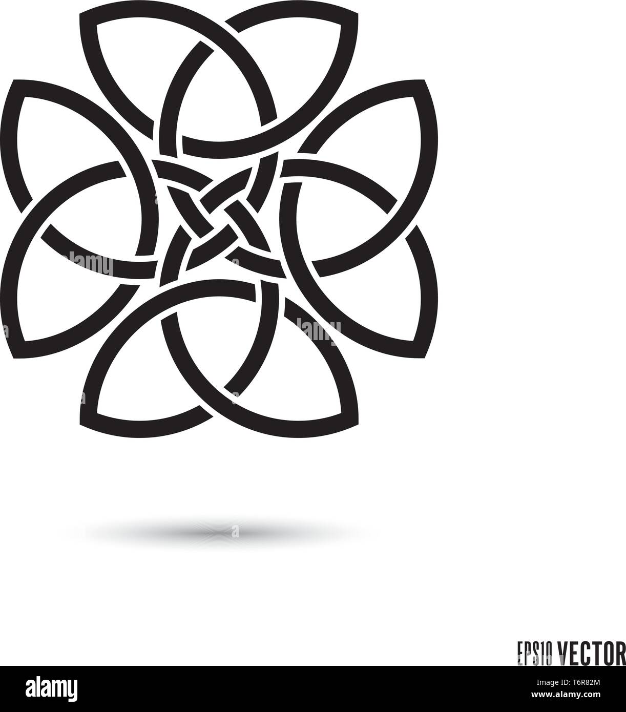 Clover Celtic knot, entrelacées de rubans sans fin symbole vector illustration Illustration de Vecteur