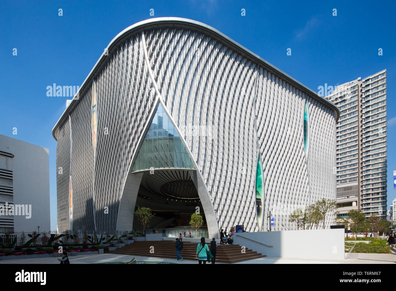 Architecture du centre Xiqi à West Kowloon à Hong Kong. Banque D'Images