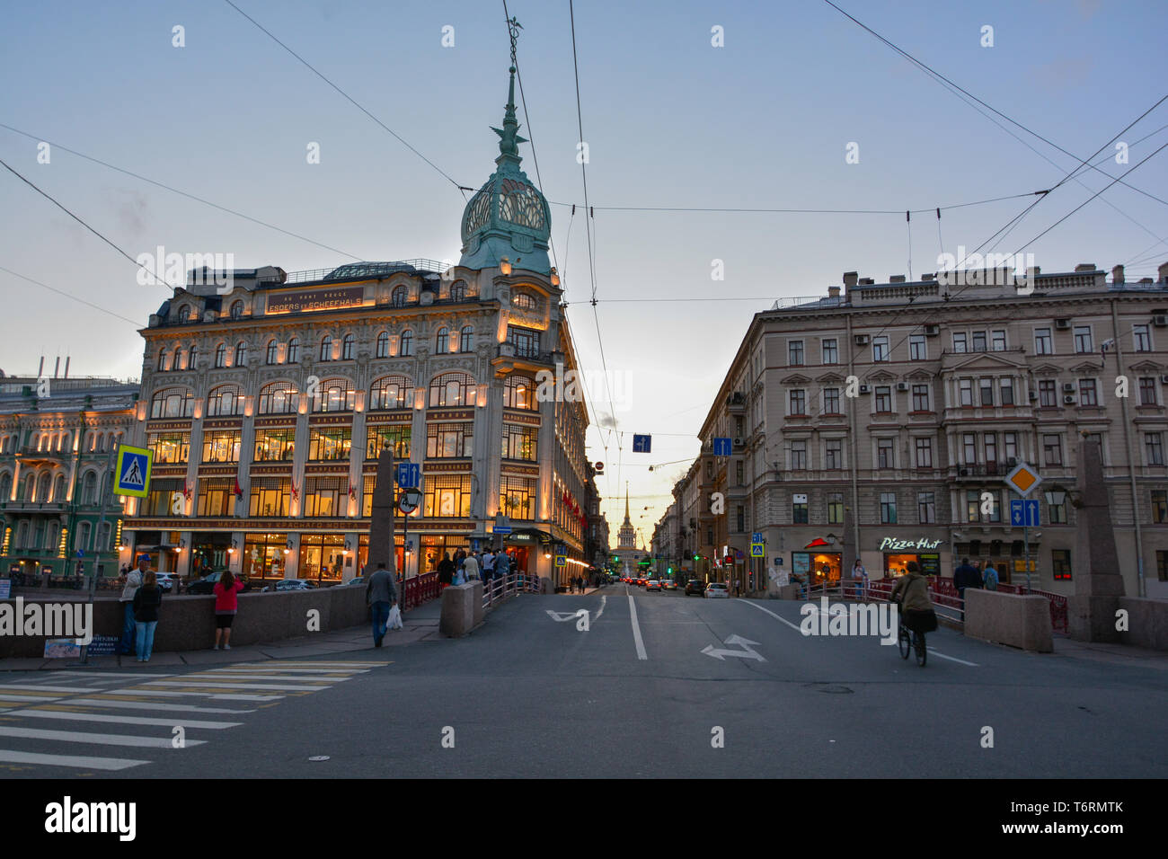 De l'architecture vieille ville Saint Petersburg Russie Banque D'Images