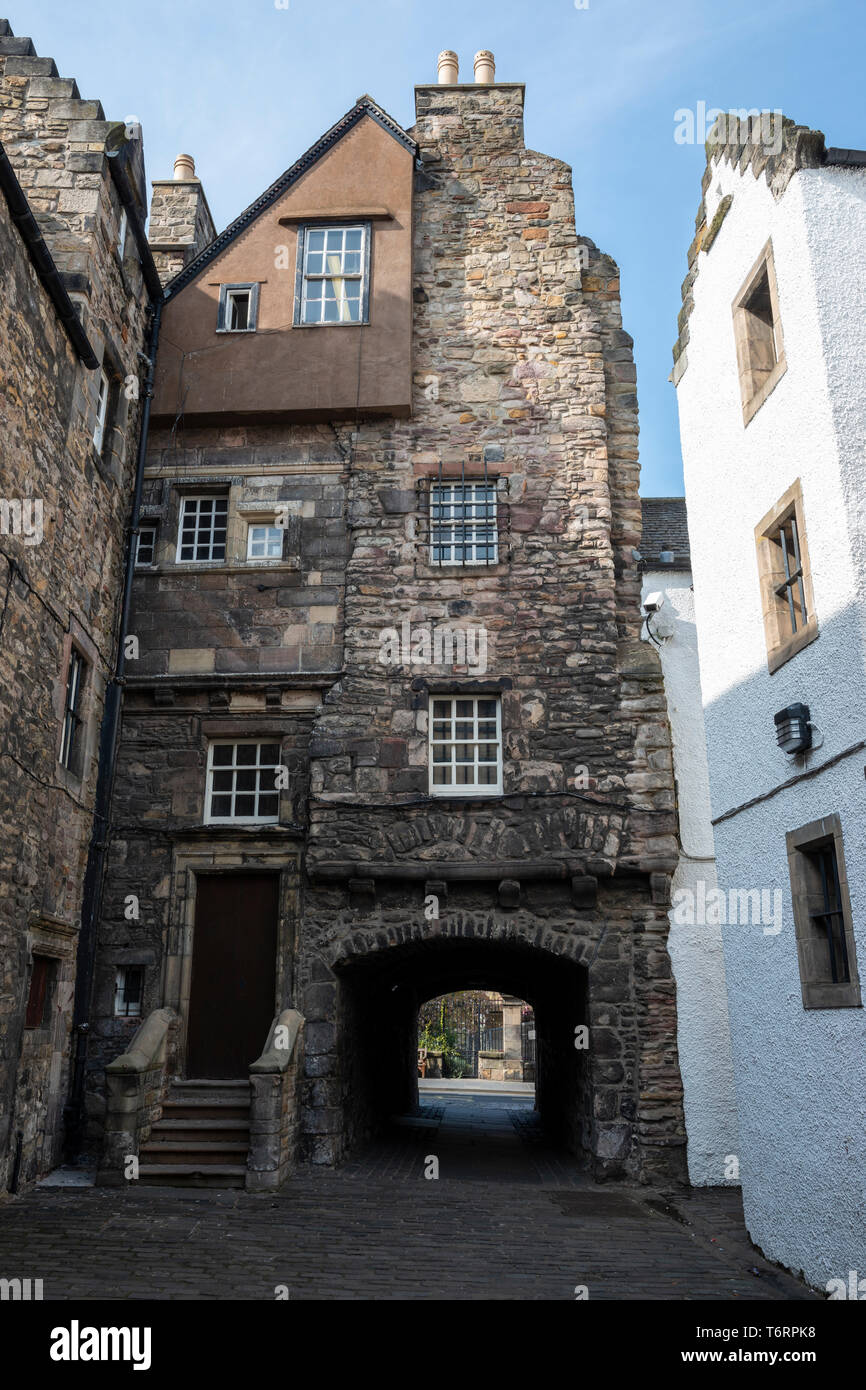 Boulangerie à proximité, Outlander filming location, Canongate off à Édimbourg Vieille Ville, Ecosse, Royaume-Uni Banque D'Images