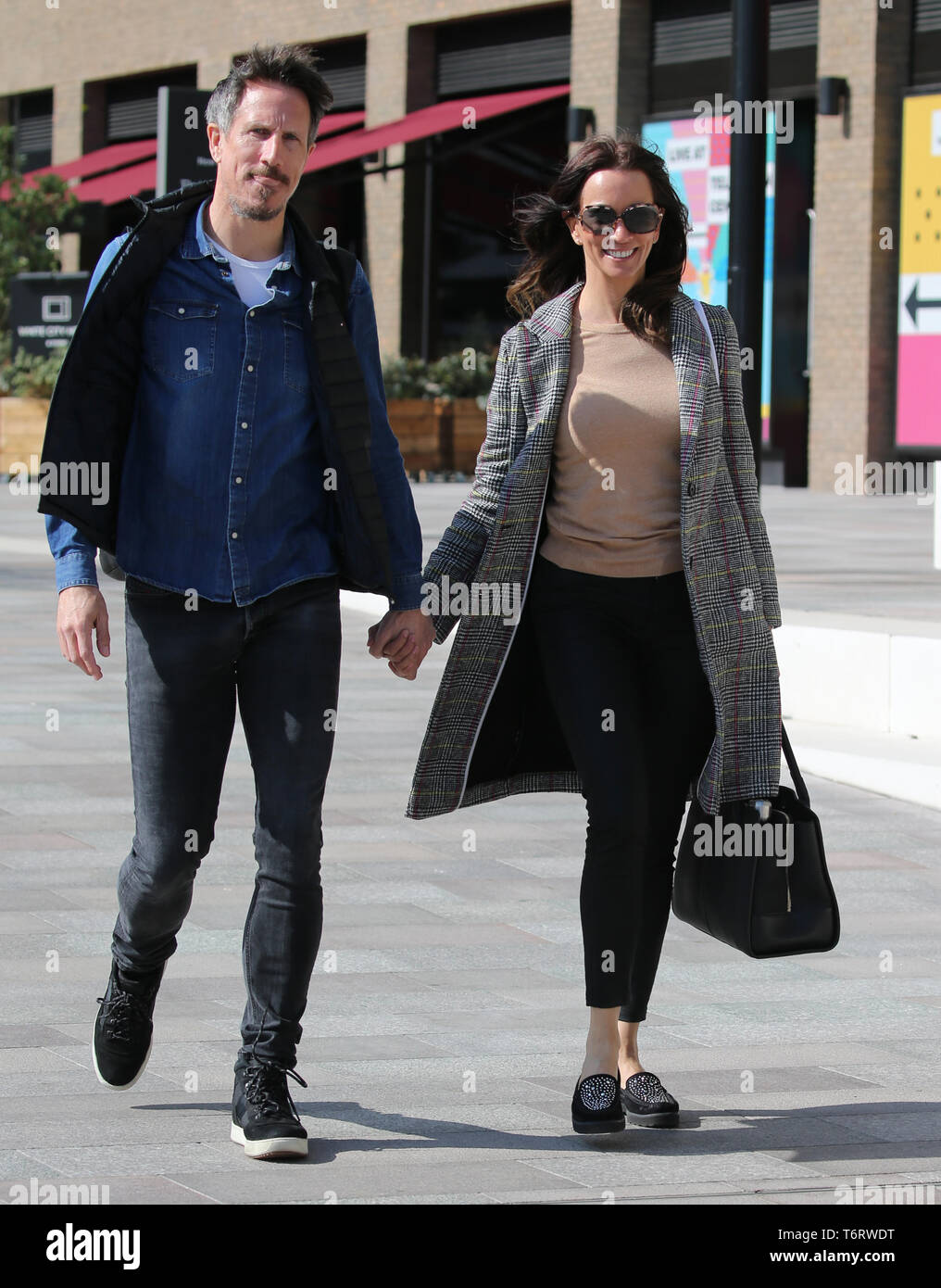 Andrea McLean et Nick Feeney hors studios ITV Avec : Andrea McLean, Nick Feeney Où : London, Royaume-Uni Quand : 01 Avr 2019 Crédit : Rocky/WENN.com Banque D'Images