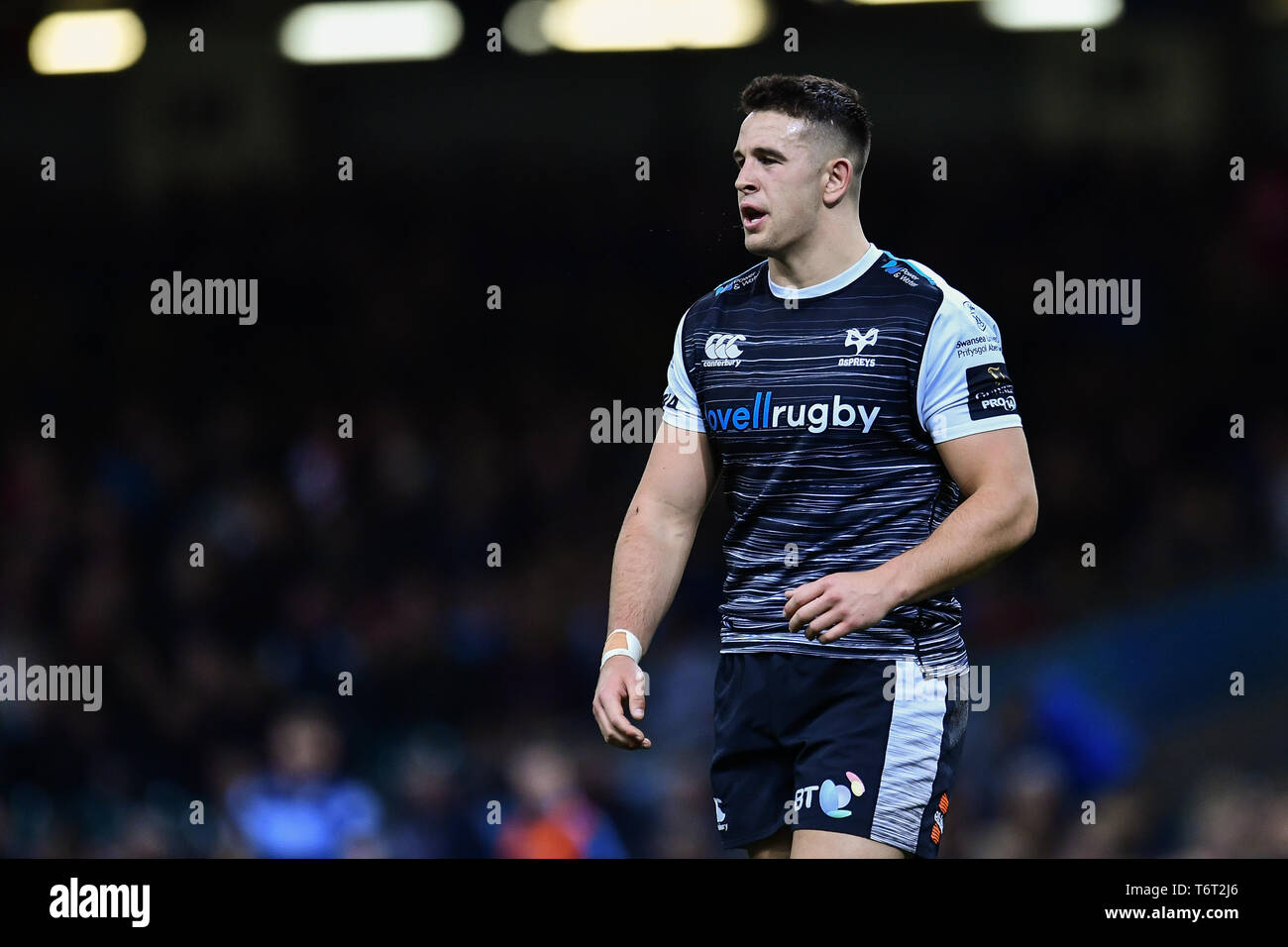 27 AVRIL 2019 , Principauté Stadium , Cardiff, Pays de Galles ; pro Guinness 14's, Round 21, Cardiff Blues Vs Ospreys ; Owen Watkin de Balbuzards Crédit : Craig Thomas/News Images Banque D'Images