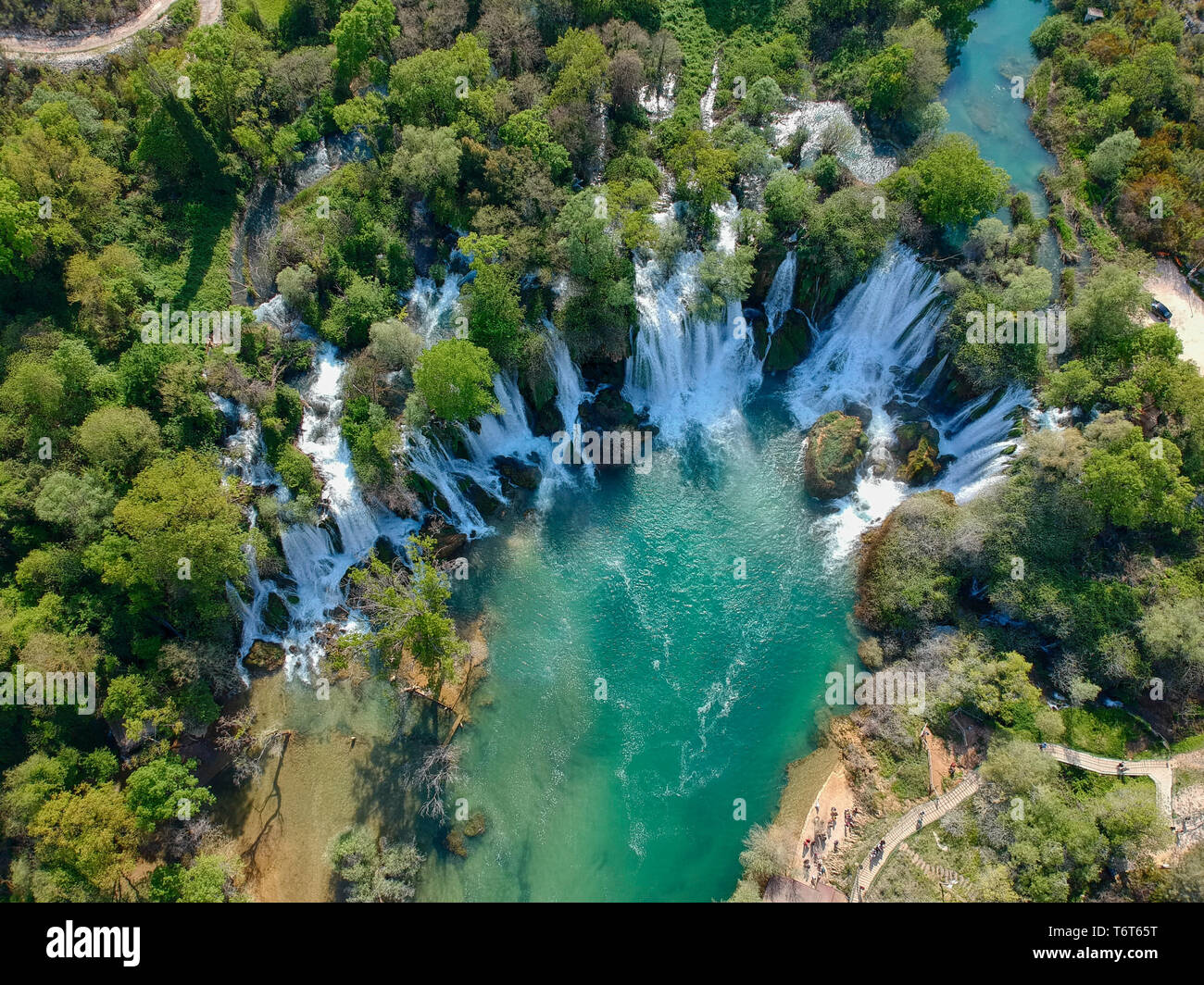 Cascades Kravica sur la rivière Trebizat River en Bosnie et Herzégovine Banque D'Images