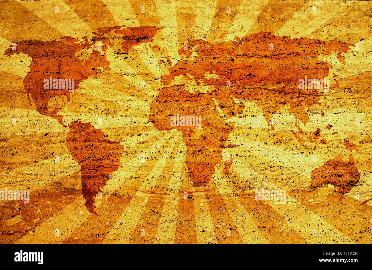 Carte du monde grunge sur sunbeam. arrière-plan tracé carte : http://www.lib.utexas.edu/maps/world maps/world pol02.jpg http://www.lib.utexas.ed Auteur : stat Banque D'Images