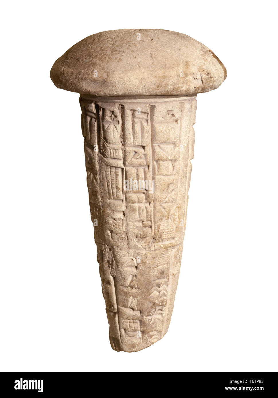 Clou de fondation du Temple de Nin-Girsu construit par Ur-Baba, Gouverneur de Lagash Banque D'Images