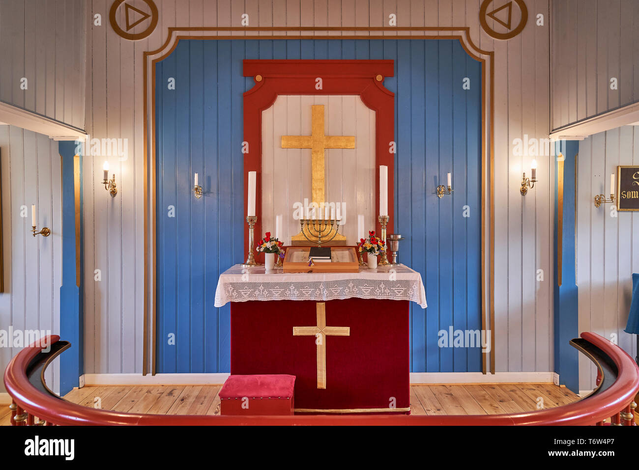 Église Igaliku, Gardar, Sud du Groenland Banque D'Images