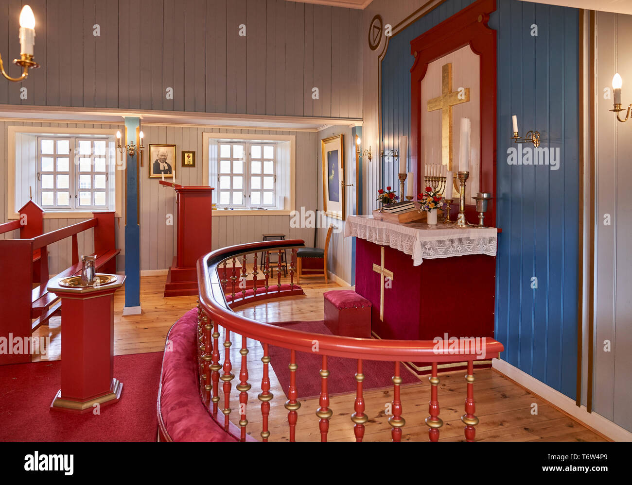 Église Igaliku, Gardar, Sud du Groenland Banque D'Images