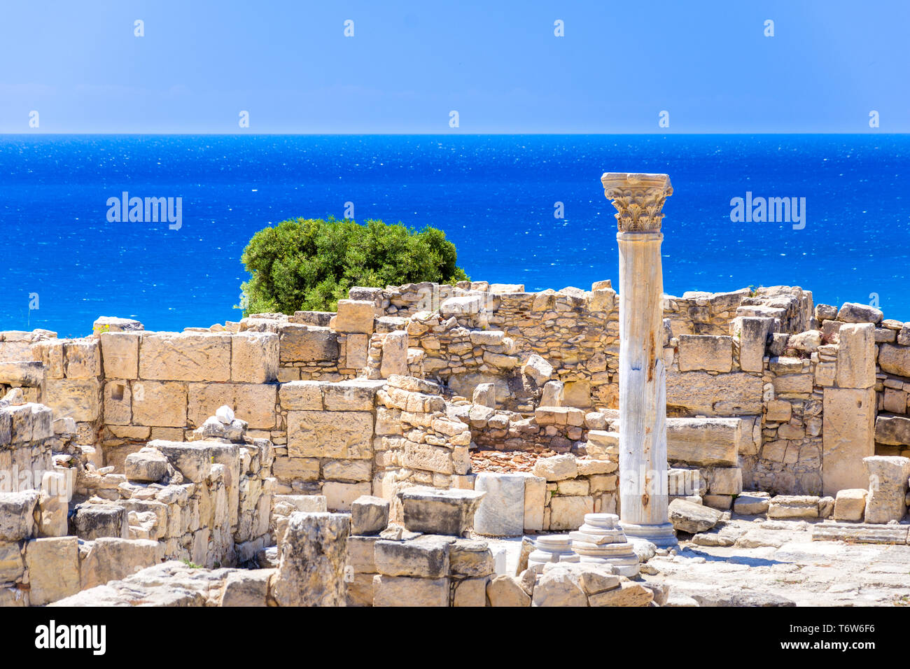 La maison d'Achille des Kourio basilique au sanctuaire d'Apollon à l'Kourion World Heritage site archéologique près de Limassol (Lemesos), Chypre Banque D'Images