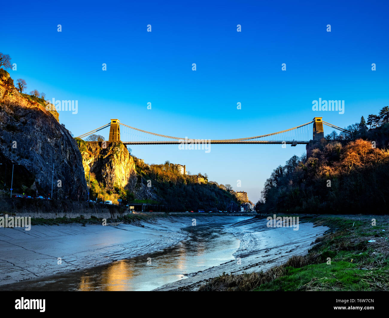 Clifton Suspension Bridge sur la rivière Avon, Bristol, Angleterre, Royaume-Uni Banque D'Images