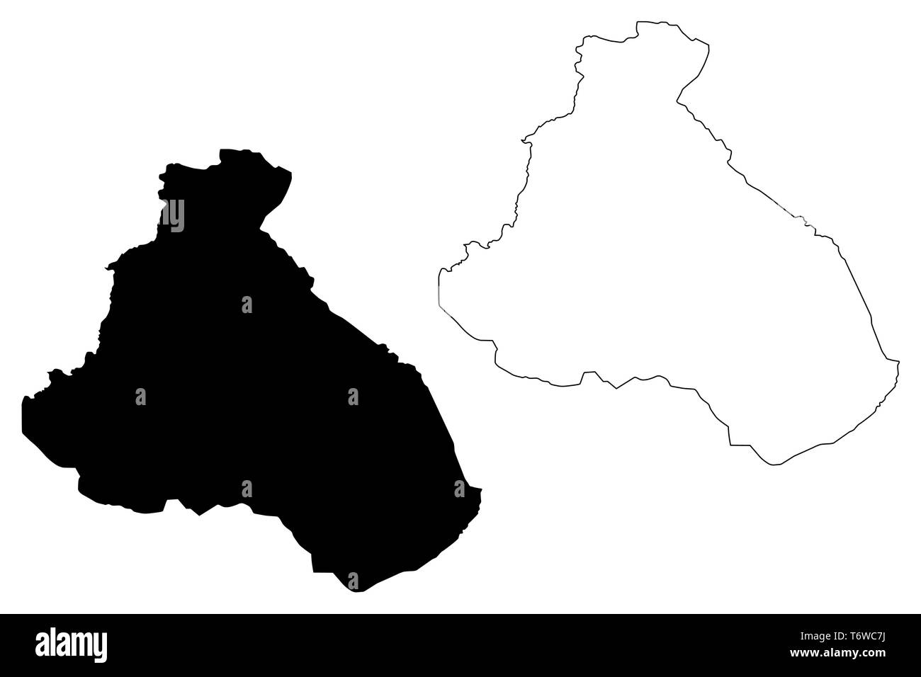 Région du nord (régions du Cameroun, République du Cameroun) map vector illustration, scribble sketch carte du Nord Illustration de Vecteur