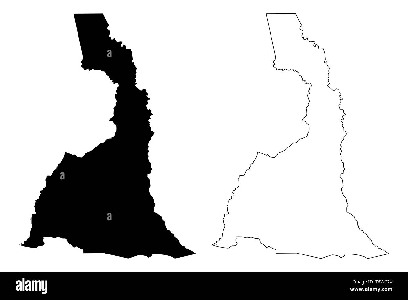 Région du Grand Nord (régions du Cameroun, République du Cameroun) map vector illustration, croquis Gribouillage à l'extrême nord Région Carte de Illustration de Vecteur