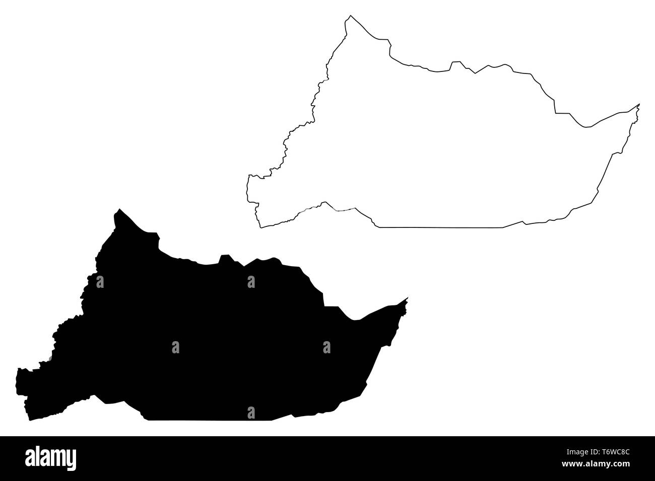 Région de l'Adamaoua (régions du Cameroun, République du Cameroun) map vector illustration, scribble sketch carte de l'Adamaoua Illustration de Vecteur