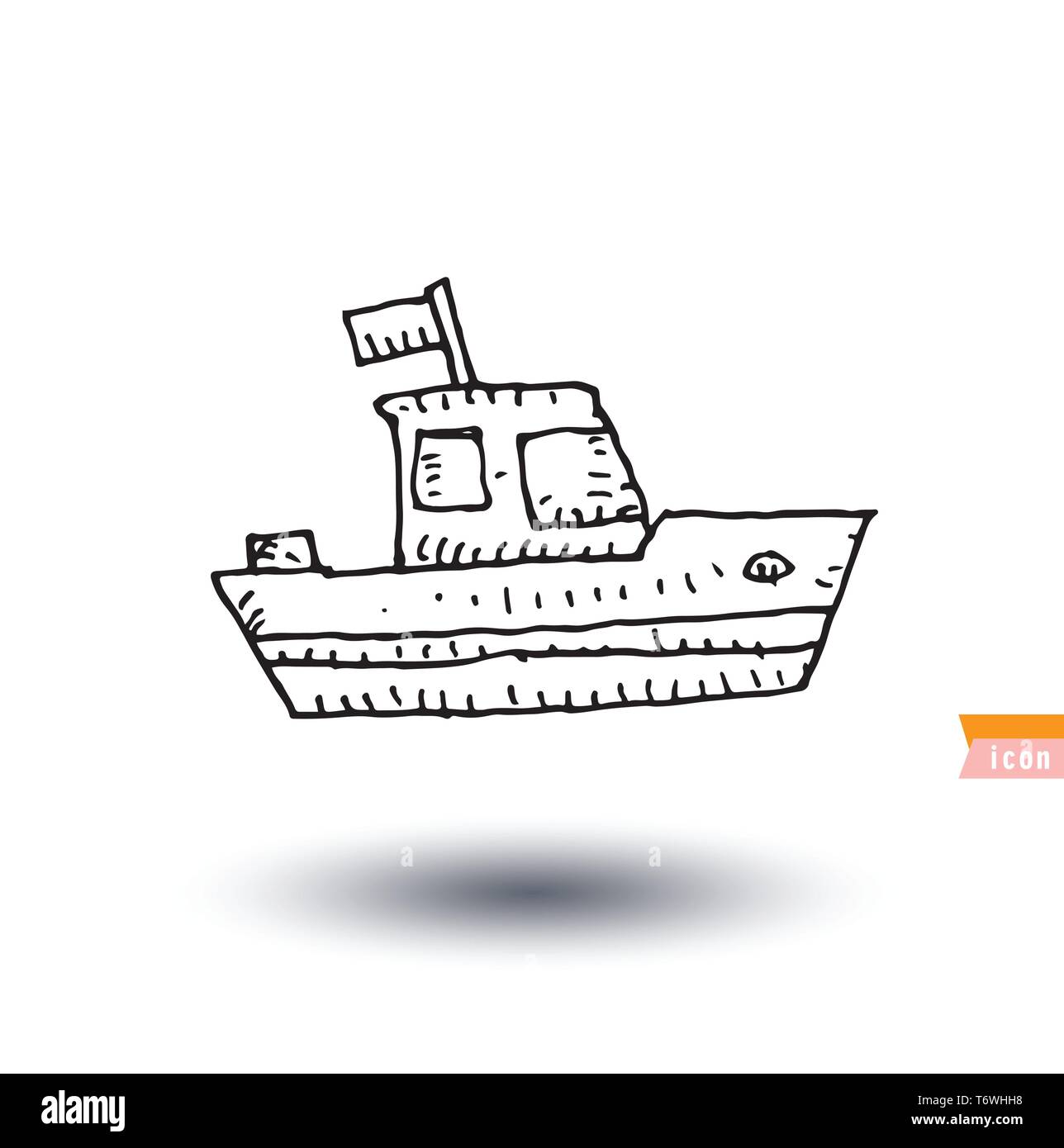 Bateau Dessin Dillustration Vectorielle Vecteurs Et